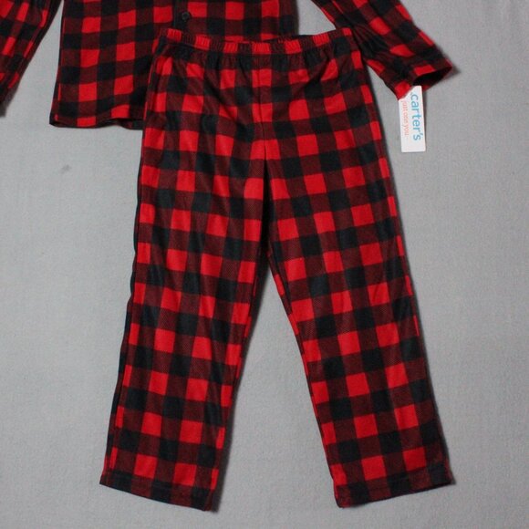 Carter’s Buffalo Plaid Fleece Pajama Set NWT Size 5T - Picture 2 of 7